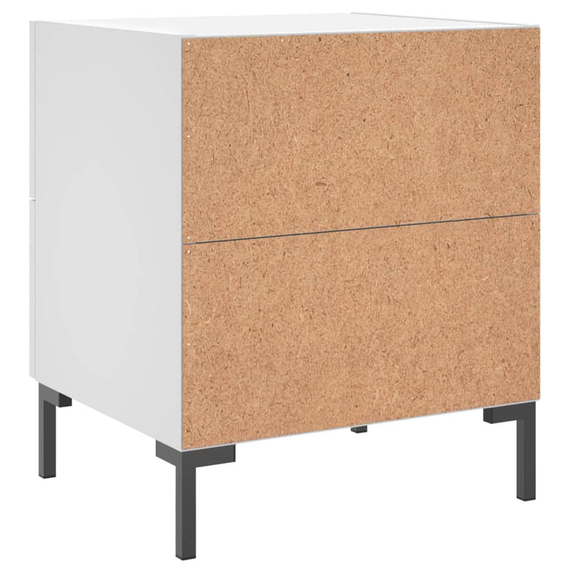 vidaXL 2 db fehér szerelt fa éjjeliszekrény 40 x 35 x 47,5 cm
