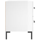 vidaXL 2 db magasfényű fehér szerelt fa éjjeliszekrény 40x35x47,5 cm