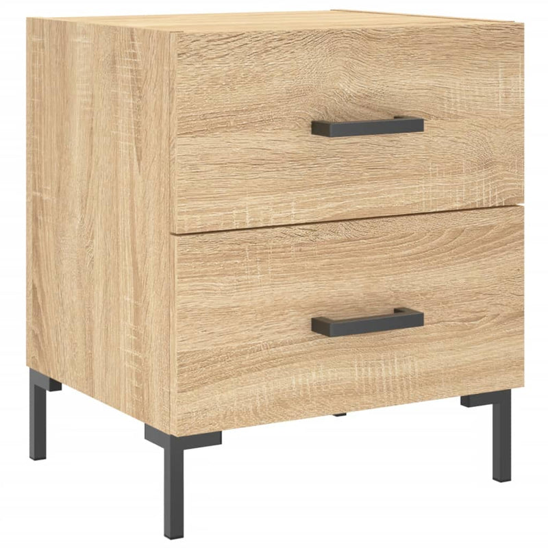 vidaXL 2 db sonoma tölgy színű szerelt fa éjjeliszekrény 40x35x47,5 cm