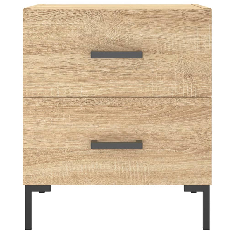 vidaXL 2 db sonoma tölgy színű szerelt fa éjjeliszekrény 40x35x47,5 cm