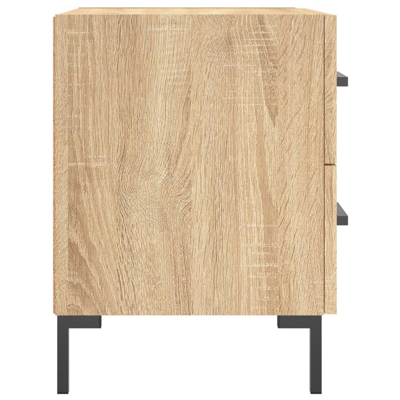 vidaXL 2 db sonoma tölgy színű szerelt fa éjjeliszekrény 40x35x47,5 cm
