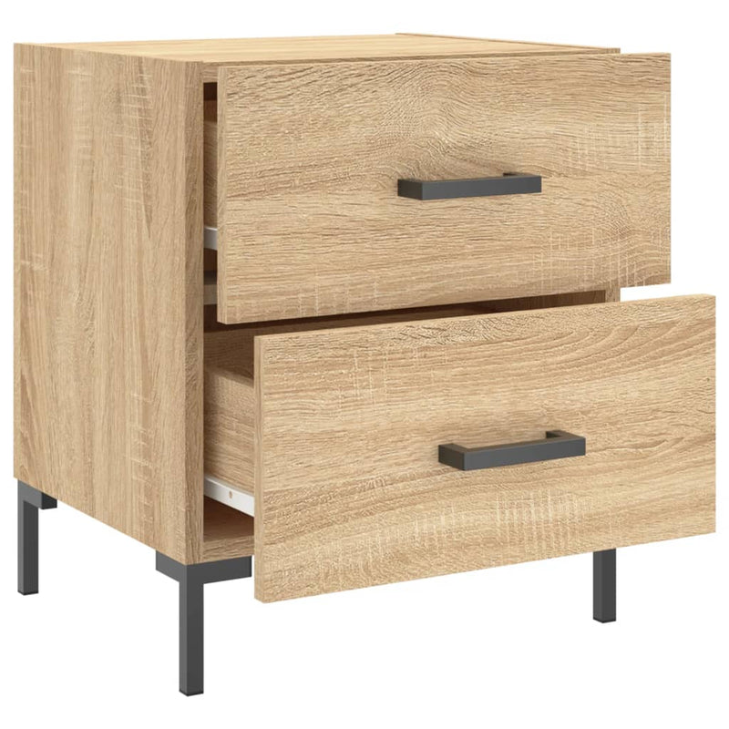 vidaXL 2 db sonoma tölgy színű szerelt fa éjjeliszekrény 40x35x47,5 cm