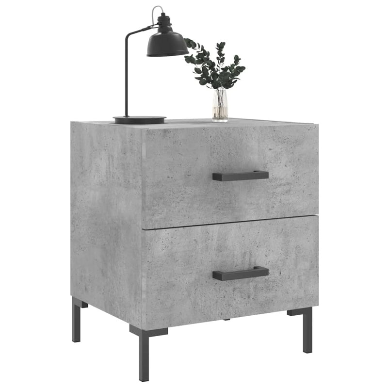 vidaXL betonszürke szerelt fa éjjeliszekrény 40 x 35 x 47,5 cm