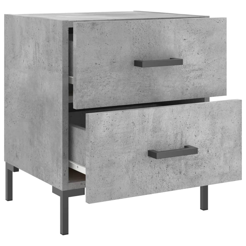 vidaXL betonszürke szerelt fa éjjeliszekrény 40 x 35 x 47,5 cm