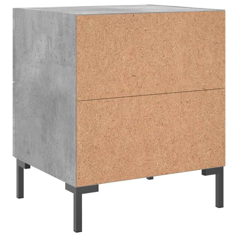 vidaXL betonszürke szerelt fa éjjeliszekrény 40 x 35 x 47,5 cm