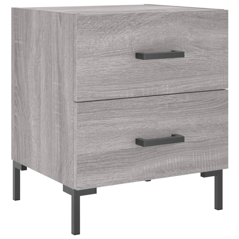 vidaXL 2 db szürke sonoma színű szerelt fa éjjeliszekrény 40x35x47,5cm