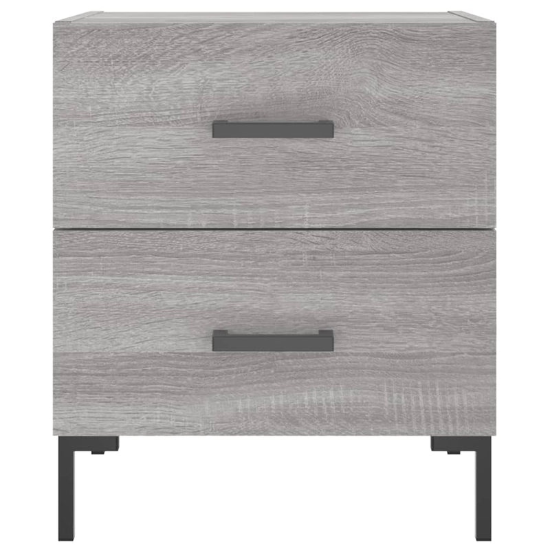 vidaXL 2 db szürke sonoma színű szerelt fa éjjeliszekrény 40x35x47,5cm
