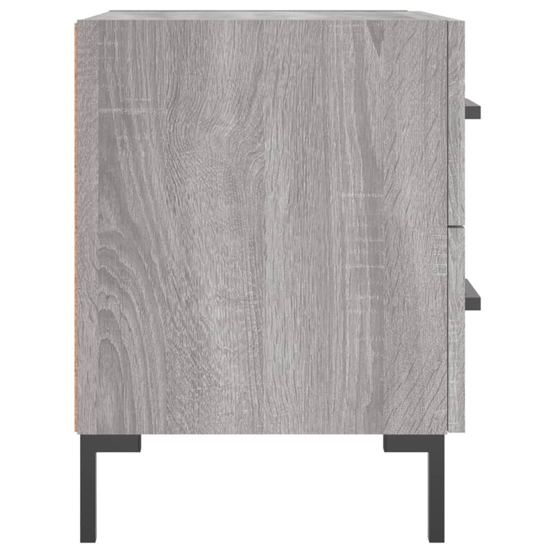 vidaXL 2 db szürke sonoma színű szerelt fa éjjeliszekrény 40x35x47,5cm