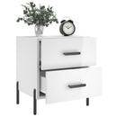 vidaXL 2 db magasfényű fehér szerelt fa éjjeliszekrény 40x35x47,5 cm