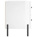vidaXL 2 db magasfényű fehér szerelt fa éjjeliszekrény 40x35x47,5 cm