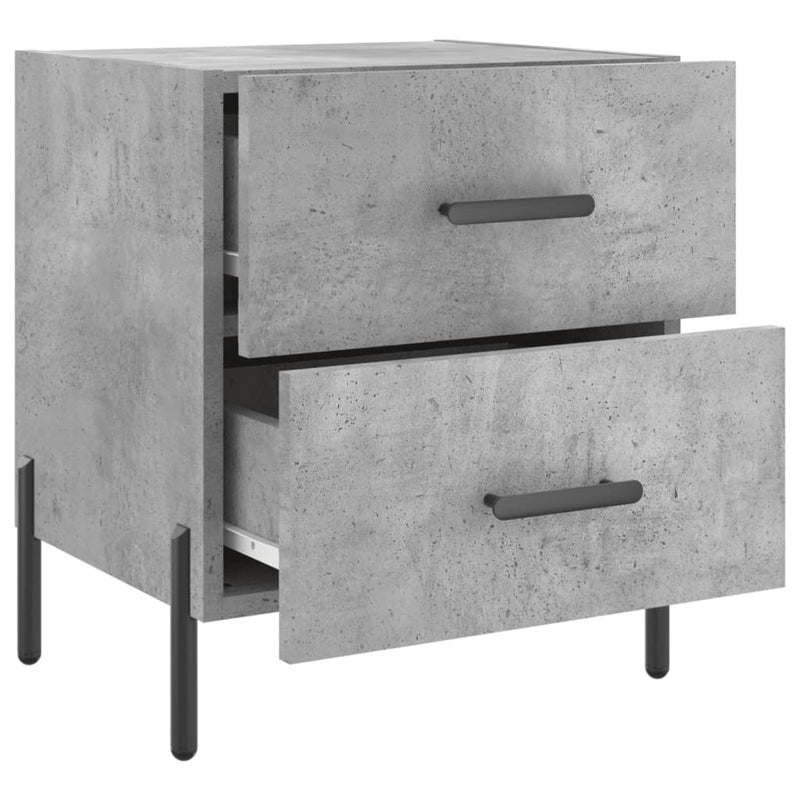 vidaXL betonszürke szerelt fa éjjeliszekrény 40 x 35 x 47,5 cm