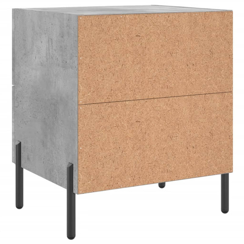 vidaXL betonszürke szerelt fa éjjeliszekrény 40 x 35 x 47,5 cm