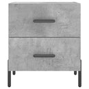 vidaXL 2 db betonszürke szerelt fa éjjeliszekrény 40 x 35 x 47,5 cm