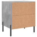 vidaXL 2 db betonszürke szerelt fa éjjeliszekrény 40 x 35 x 47,5 cm