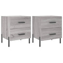 vidaXL 2 db szürke sonoma színű szerelt fa éjjeliszekrény 40x35x47,5cm