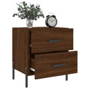vidaXL 2 db barna tölgyszínű szerelt fa éjjeliszekrény 40x35x47,5 cm