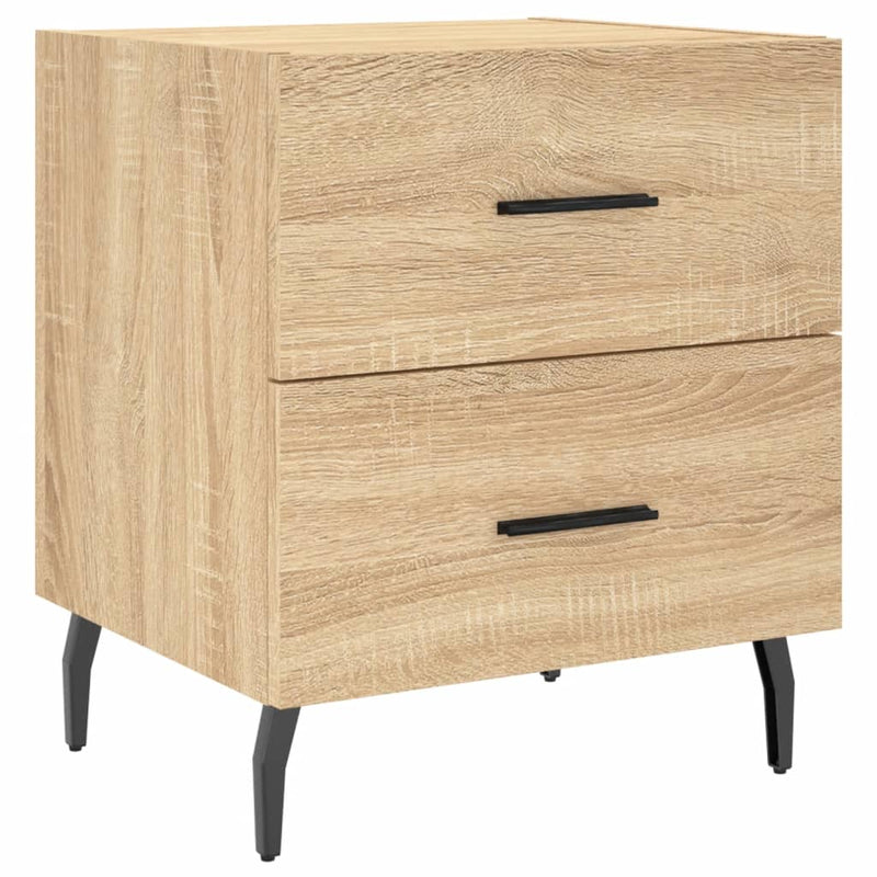 vidaXL 2 db sonoma tölgy színű szerelt fa éjjeliszekrény 40x35x47,5 cm