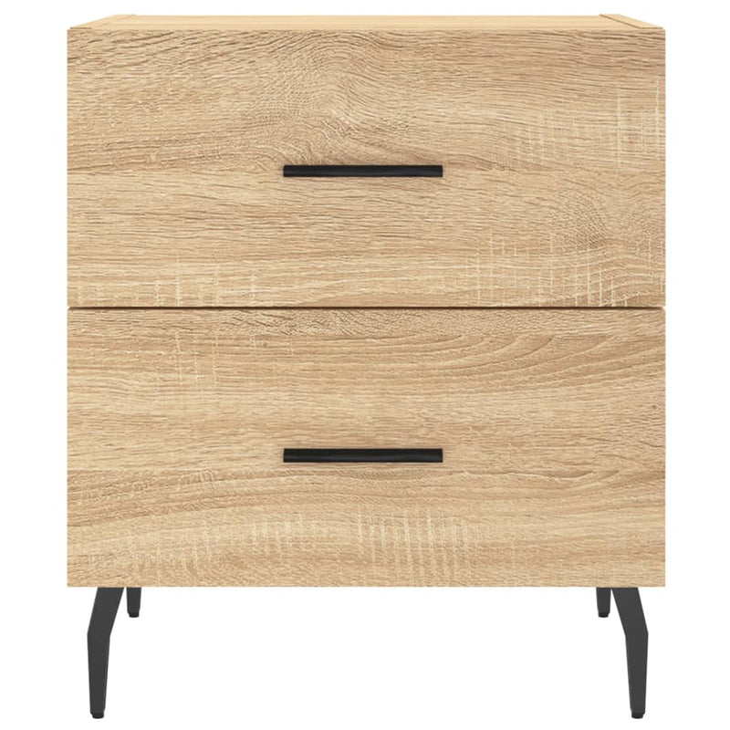 vidaXL 2 db sonoma tölgy színű szerelt fa éjjeliszekrény 40x35x47,5 cm