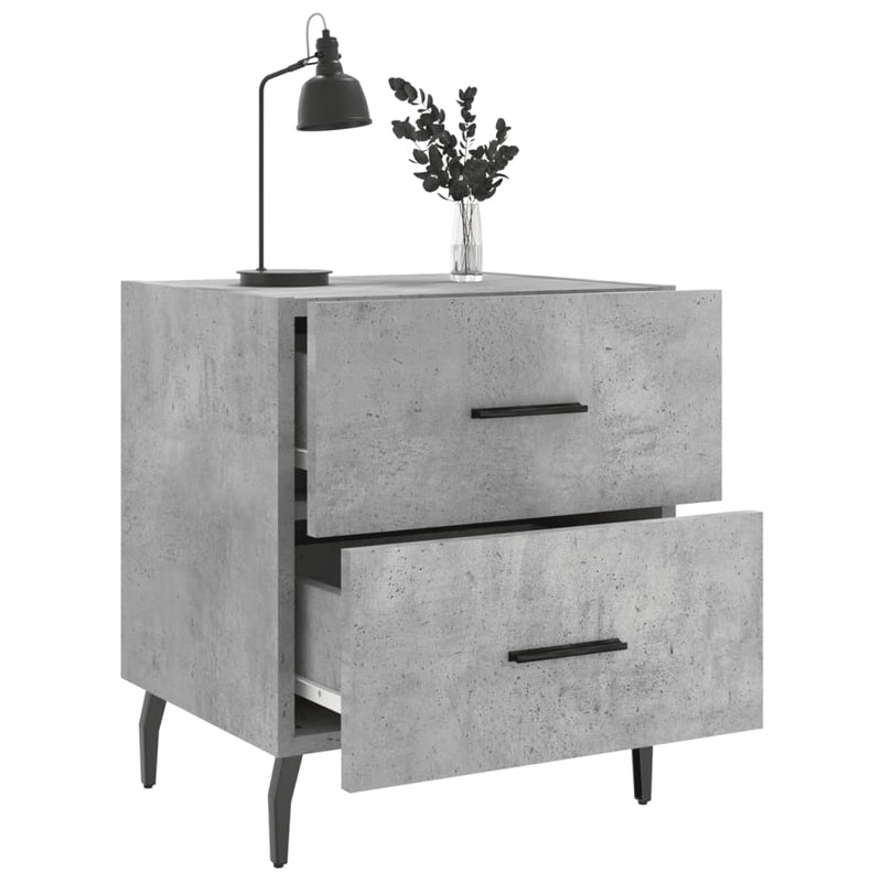 vidaXL betonszürke szerelt fa éjjeliszekrény 40 x 35 x 47,5 cm