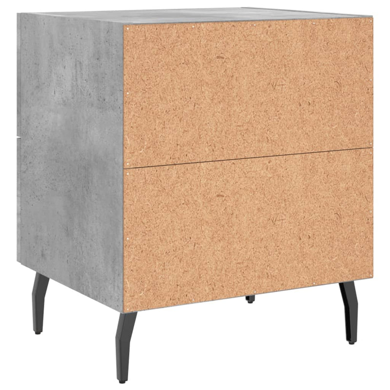 vidaXL betonszürke szerelt fa éjjeliszekrény 40 x 35 x 47,5 cm