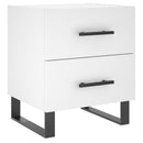 vidaXL 2 db fehér szerelt fa éjjeliszekrény 40 x 35 x 47,5 cm