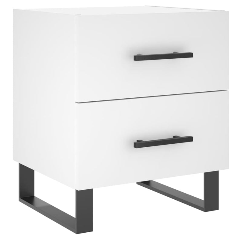 vidaXL 2 db fehér szerelt fa éjjeliszekrény 40 x 35 x 47,5 cm