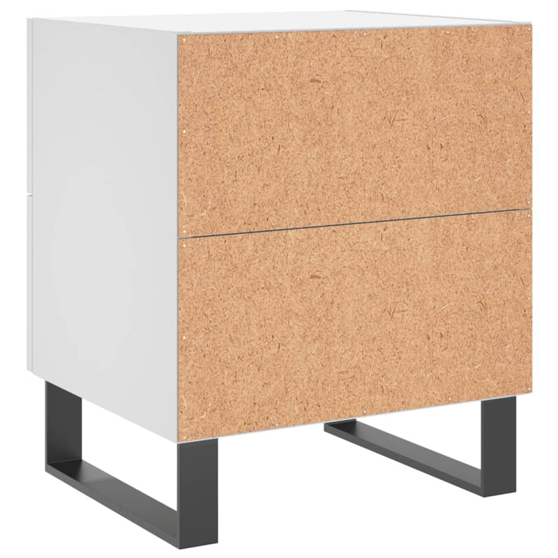 vidaXL 2 db fehér szerelt fa éjjeliszekrény 40 x 35 x 47,5 cm