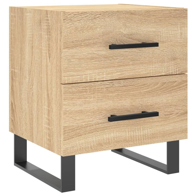 vidaXL 2 db sonoma tölgy színű szerelt fa éjjeliszekrény 40x35x47,5 cm