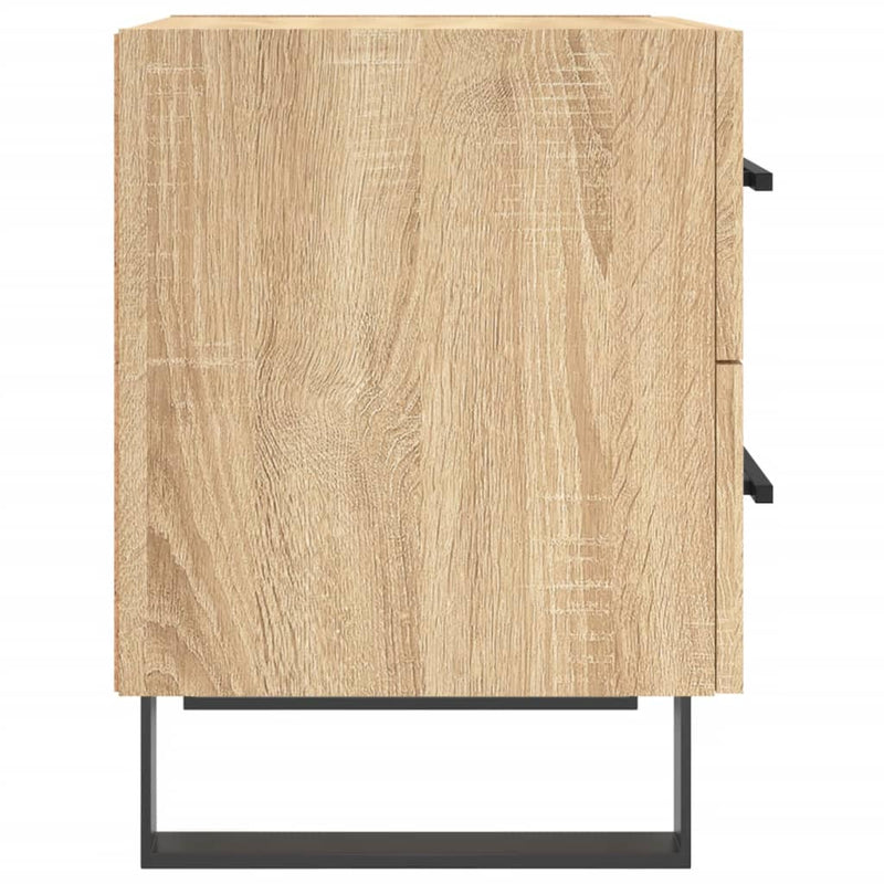 vidaXL 2 db sonoma tölgy színű szerelt fa éjjeliszekrény 40x35x47,5 cm