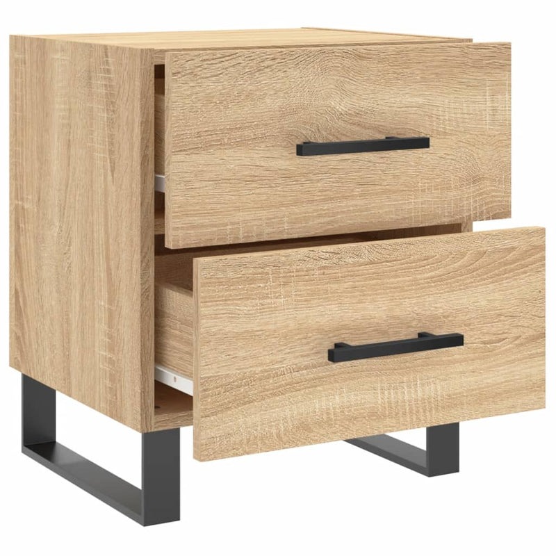 vidaXL 2 db sonoma tölgy színű szerelt fa éjjeliszekrény 40x35x47,5 cm