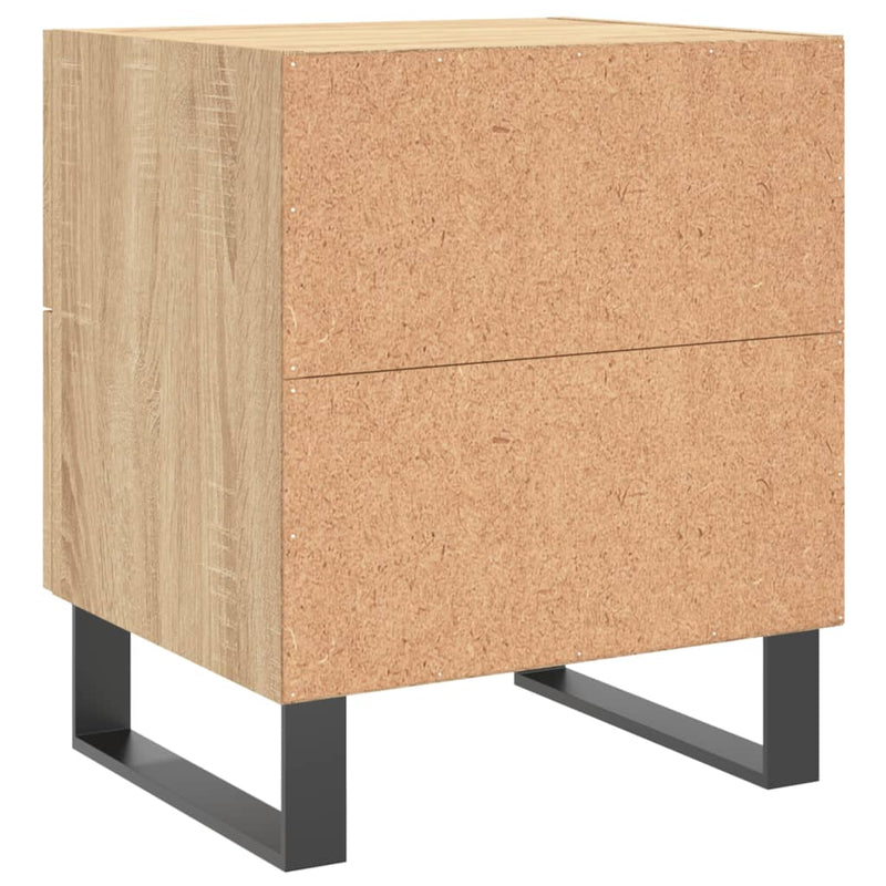 vidaXL 2 db sonoma tölgy színű szerelt fa éjjeliszekrény 40x35x47,5 cm