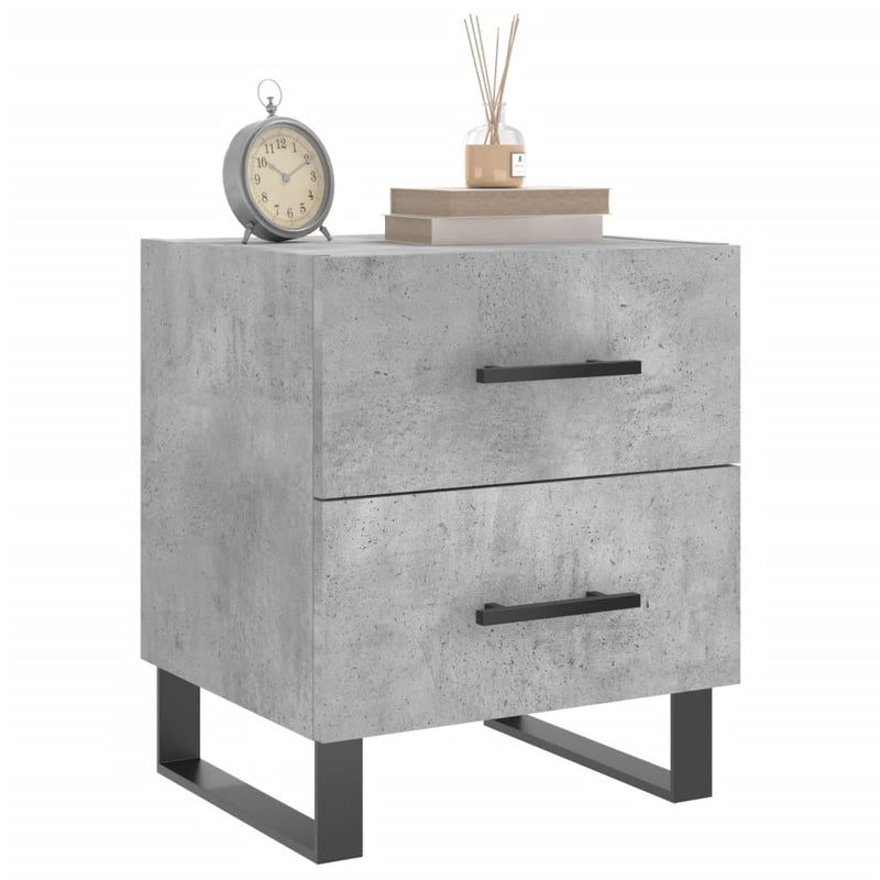 vidaXL betonszürke szerelt fa éjjeliszekrény 40 x 35 x 47,5 cm