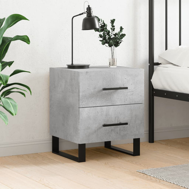 vidaXL betonszürke szerelt fa éjjeliszekrény 40 x 35 x 47,5 cm
