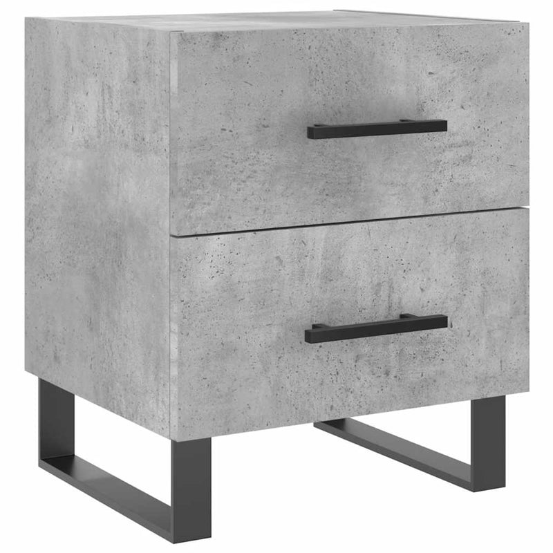 vidaXL 2 db betonszürke szerelt fa éjjeliszekrény 40 x 35 x 47,5 cm