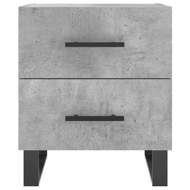 vidaXL 2 db betonszürke szerelt fa éjjeliszekrény 40 x 35 x 47,5 cm