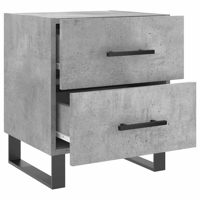 vidaXL 2 db betonszürke szerelt fa éjjeliszekrény 40 x 35 x 47,5 cm