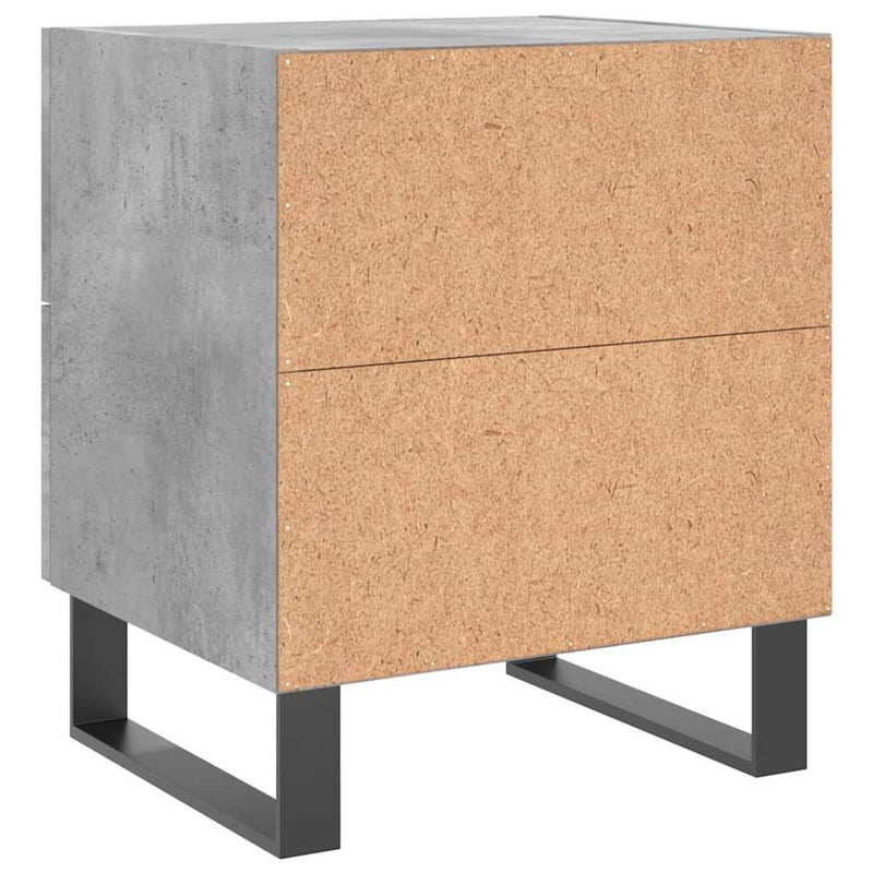 vidaXL 2 db betonszürke szerelt fa éjjeliszekrény 40 x 35 x 47,5 cm