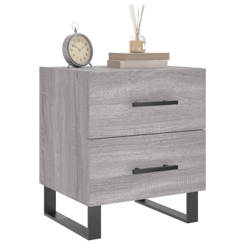 vidaXL szürke sonoma színű szerelt fa éjjeliszekrény 40 x 35 x 47,5 cm