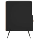 vidaXL 2 db fekete szerelt fa és vas éjjeliszekrény 40 x 35 x 47,5 cm