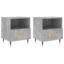 vidaXL 2 db betonszürke szerelt fa éjjeliszekrény 40 x 35 x 47,5 cm