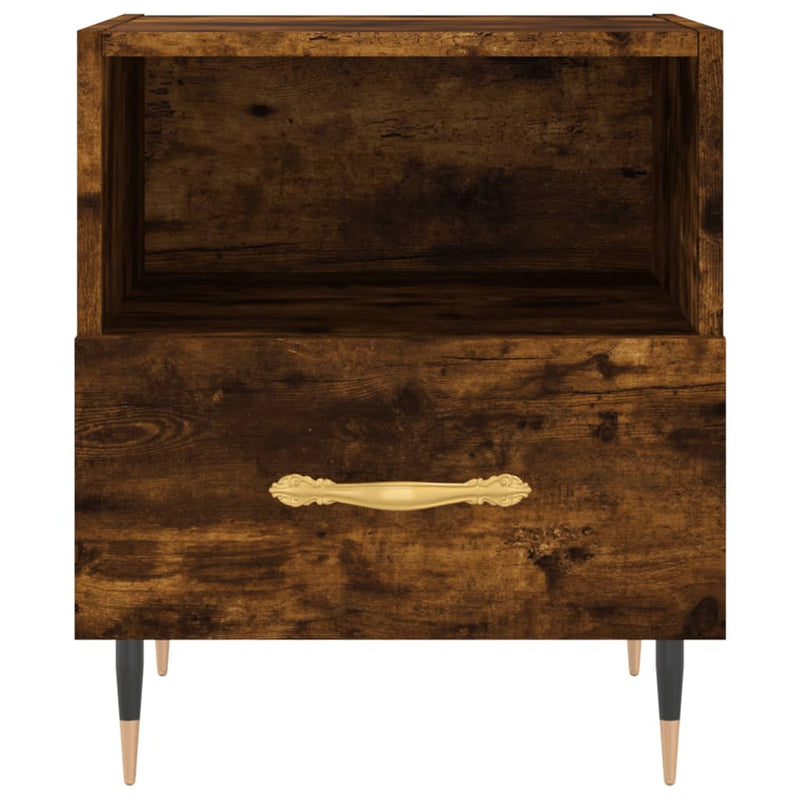 vidaXL 2 db füstös tölgy színű szerelt fa éjjeliszekrény 40x35x47,5 cm