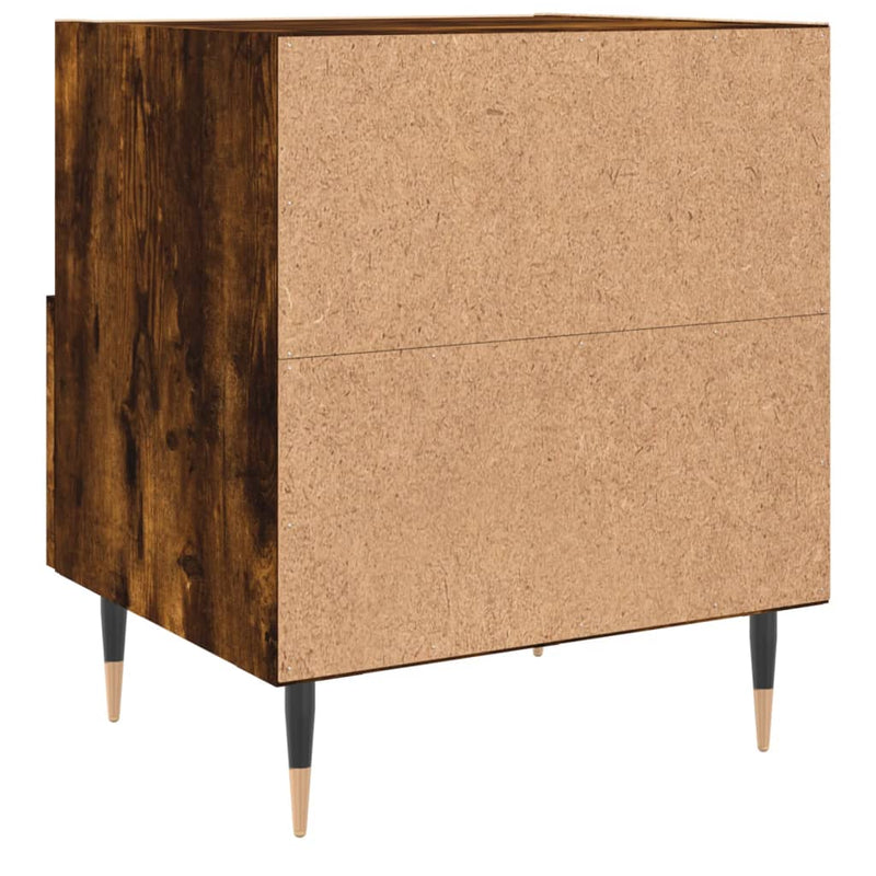 vidaXL 2 db füstös tölgy színű szerelt fa éjjeliszekrény 40x35x47,5 cm