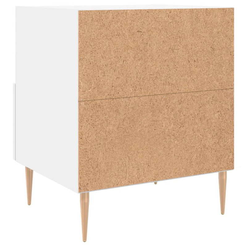 vidaXL 2 db fehér szerelt fa éjjeliszekrény 40 x 35 x 47,5 cm