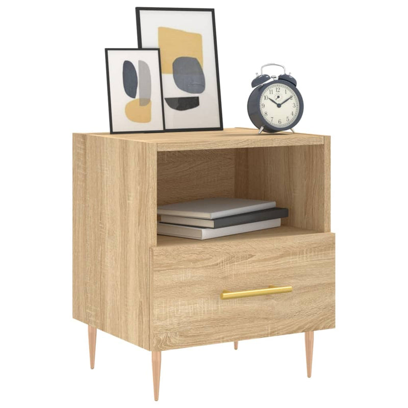 vidaXL sonoma tölgy színű szerelt fa éjjeliszekrény 40 x 35 x 47,5 cm