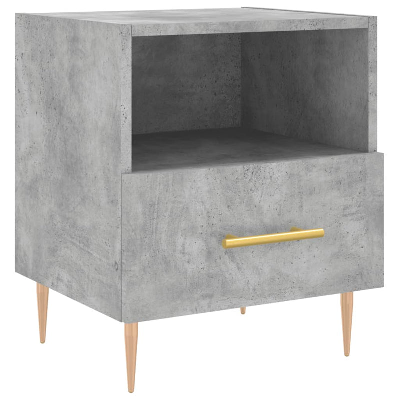 vidaXL betonszürke szerelt fa éjjeliszekrény 40 x 35 x 47,5 cm