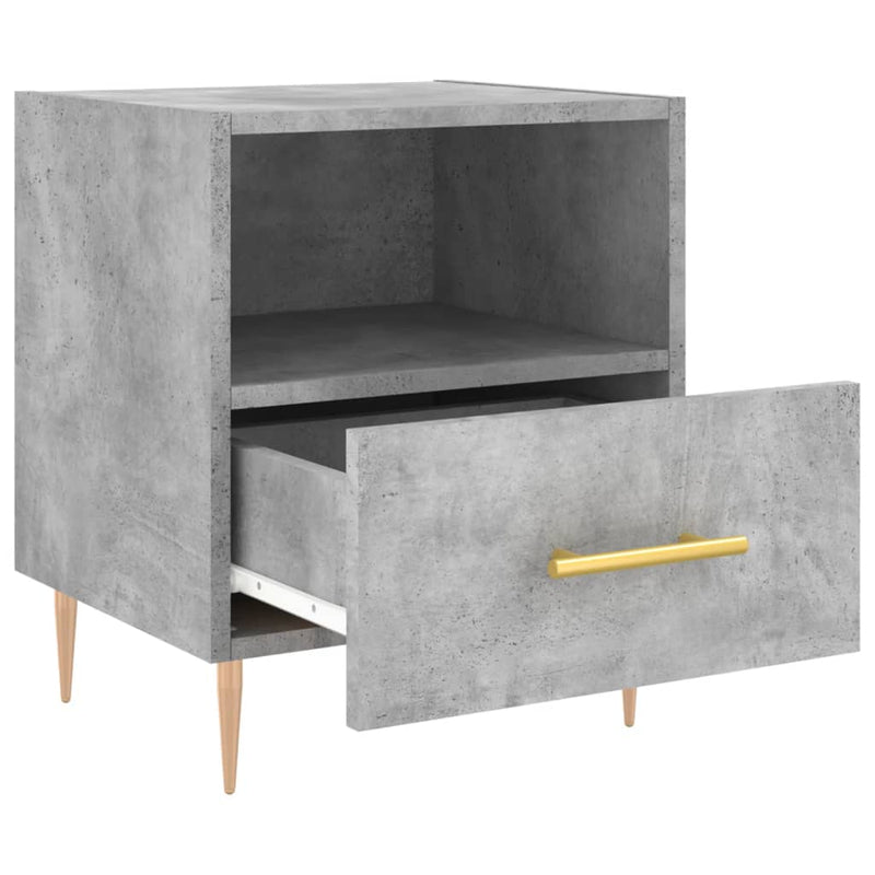vidaXL betonszürke szerelt fa éjjeliszekrény 40 x 35 x 47,5 cm