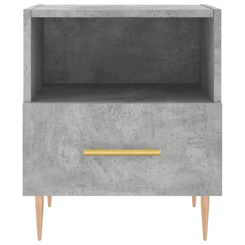 vidaXL 2 db betonszürke szerelt fa éjjeliszekrény 40 x 35 x 47,5 cm