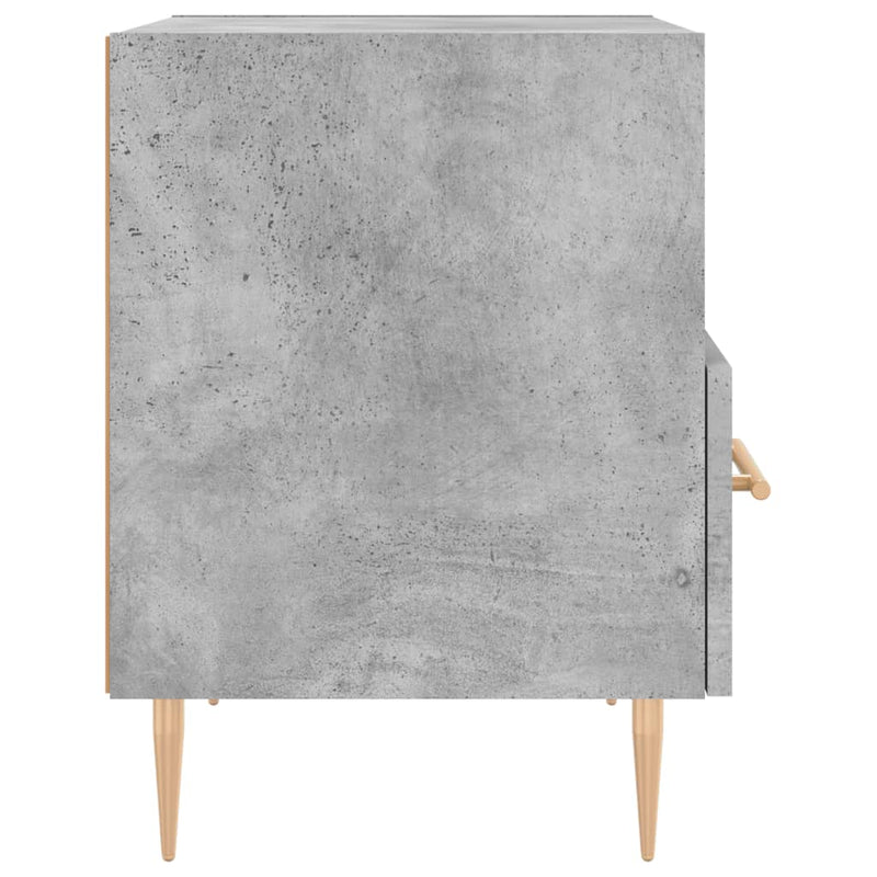 vidaXL 2 db betonszürke szerelt fa éjjeliszekrény 40 x 35 x 47,5 cm