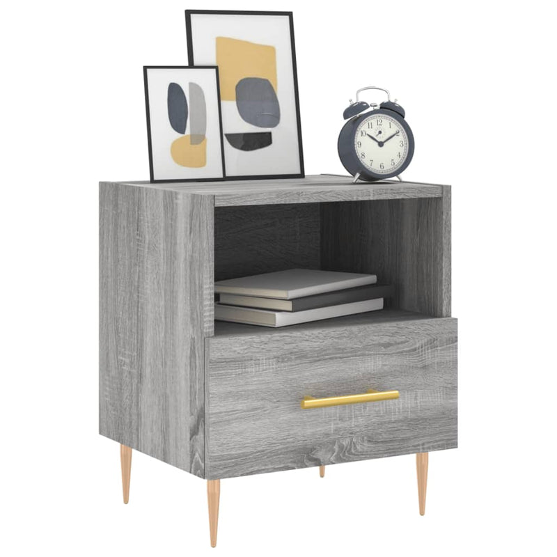 vidaXL szürke sonoma színű szerelt fa éjjeliszekrény 40 x 35 x 47,5 cm
