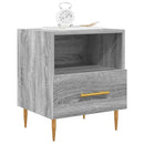 vidaXL 2 db szürke sonoma színű szerelt fa éjjeliszekrény 40x35x47,5cm
